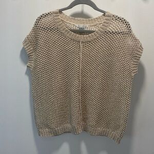 WD.NY Beige Knit Crew Neck Sweater